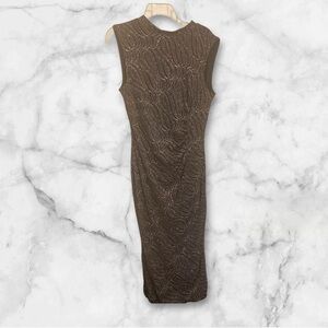 Anne Klein Elegant Black and Gold Sparkly Sleeveless Dress size 10